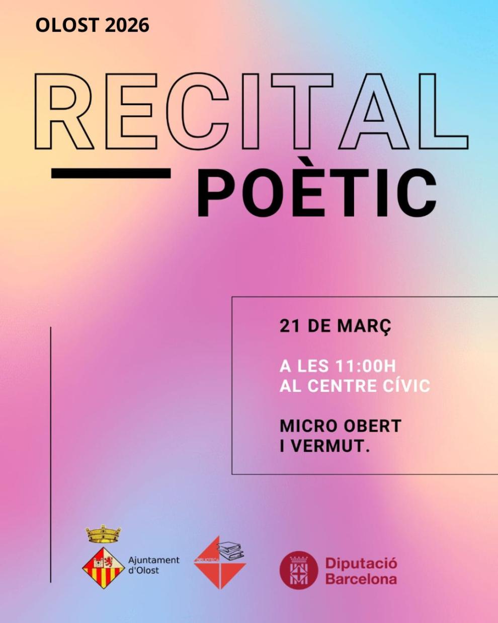 Bon ambient al recital de poesia a l'Espai Perot Rocaguinarda